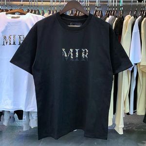 street wear mens designer T-shirt brand mirs couple T-shirt summer fashion splash ink letter print short sleeve casual loose round neck