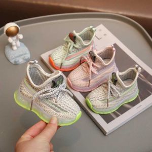 Sneakers Childrens sports shoes baby soft and breathable running knitted boys girls lightweight H240513