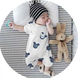 Zestawy odzieży Nowe ubrania dla niemowląt kombinezony dziecięce ubrania letnie dzieci kombinezon kreskówka nowonarodzona dziecko kombinezon2405