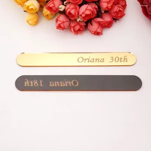 Decoração de festa 10 peças personalizadas Nome de casal exclusivo Data Swizzle Sticks Casamento ou Aniversário Drink Spirrs Souvenir