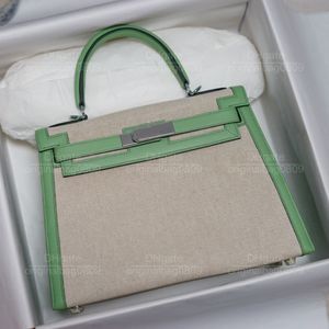 12a 1: 1 Designer -Taschen -Taschen mit höchster Qualität künstlerischer Leinwand Patchwork Leder Kreatives Design Silberschnalle 28 cm Frauen Luxushandtaschen mit Originalbox.