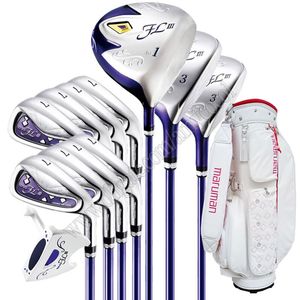 Women Golf Clubs Maruman FL III Полные наборы правой рукой гольф -водитель Wood Irons клюшка L Flex Graphite Wans и сумка