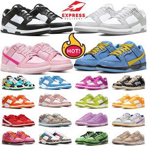 Buty Panda dla mężczyzn Designer Designer Sneakers Active Fuchsia biały czarny potrójny różowy Syracuse Rose Whisper Gai Gai Grey Fog Lows Mens Sports Trener