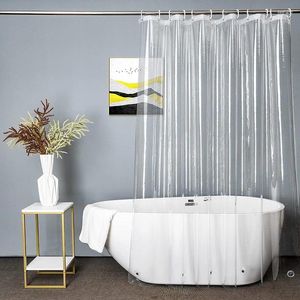 Shower Curtains High Clear For Bathroom PEVA Waterproof Bath Heavy Duty Mildew Curtain With Magnets And Hooks