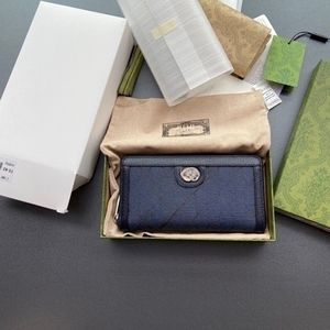 Men's Full Zip Wallet Multi-slot Money Print Clutch Bag