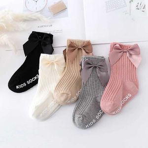 Kids Socks Baby accessories newborn large bow floor socks baby childrens socks childrens seasonal non slip cotton socks childrens and girls clothing d240513