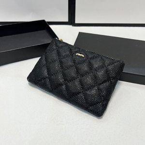 Designer CC Wallets Black Cowhide Caviar Warden Wardenchat Classic Coin Mini Borse Classic Clutch Borse Luxurys Borse Card Women Ccredit Card Slot 14m