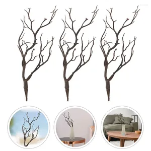 Decorative Flowers 6 Pcs Faux Antler Accessories Headbands Artificial Plastic Tree Stems Coral DIY Twigs Decors Vase Branch Decorations Dry