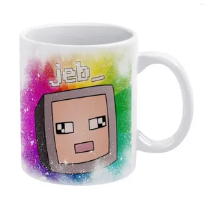 マグjeb _ aka Water Sheephhowe Mug Ceramic Tea Cup Birthday Giffer Milk Cups and Pewdiepie Funny m