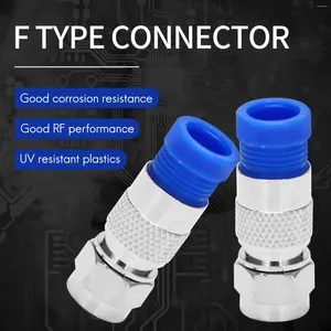 Storage Bags Rg6 F Type Connector Coax Coaxial Compression Fitting 20 Pack (Blue)