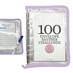 Geldsparen Budget Binder 100 Umschlag Challenge -Einsätze sparen 5 050 Einfach mit Cash Planer Notepad