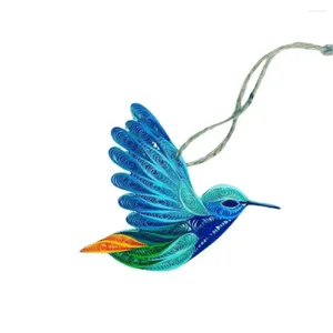 Decorative Figurines Durable Bird Pendants Necklace Ornamental Blue Color Hummingbird Decoration Wall Hanging Pendant Ornament