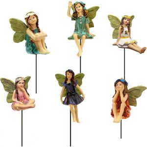 Other Home Garden 6Pcs/Lot Fairy Accessories Outdoor Indoor 6Pcs Miniature Fairies Figurines For Pot Plants And Mini Lawn Decorati Dhcou