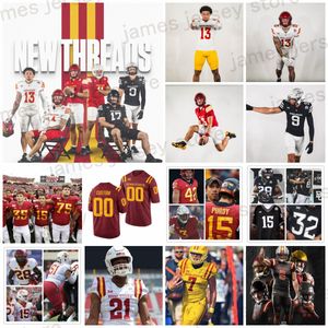 2024 Mens Novo estilo Custom Iowa State Cyclones Jersey de futebol Ikenna Ezeogu Grant Treibe Malik Verdon David Caulker Jeremiah Cooper Kooper Ebel Hayden Pauls