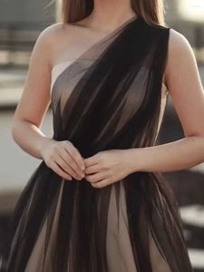 Runway Dresses Evening dress A-line spaghetti strapless robe for womens long style without back 2024