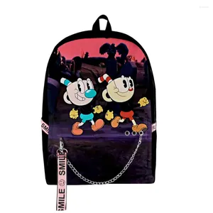 Рюкзак The Cuphead Show Cartoon Zipper rucksack 2024 Случайный стиль Harajuku Schoolbag Уникальная туристическая сумка