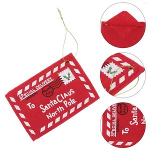 Dekorativa figurer Jul Filt kuvertbrev Santa Claus Xmas Candy Bag Money Card Gift Holder Tree