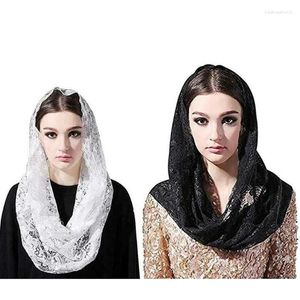 Bridal Veils Floral Lace For Head Covering Latin Mass Mantilla Short Scarf Br