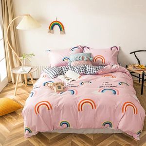 Bedding Sets Classic Set Aloe Cotton 4PCS Adult Child Plant Flower Pattern Duvet Cover Oversized Quilt 2024