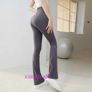 AAA -Designer Lul Lul bequeme Frauen Sport Yoga Hosen Original Frauen im Freien und Fitness hoher Taille Hip Hifes Weitbein Langes Zhao Lusi gleicher Stil Flare