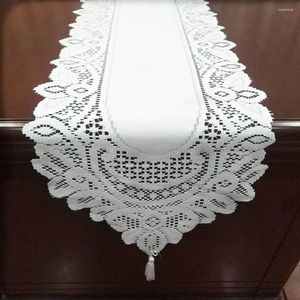 Table Cloth Lace Design Smooth Touch Feeling Protector For Buffet 2 Colors Mat Dining