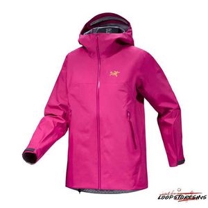 Designer Sport Jacket Windproof Jackets Beta Jacket Hooded Jacket Women's Waterproof Windproof and Breathable Sprint Top Amaranthus/edziza KOV7