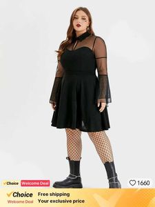 Abiti taglie forti di dimensioni plus size foconnatura in maglia Slve Mesh Viene fornito per le donne cosplay arriva abito santo da donna abiti da stregone Y240510