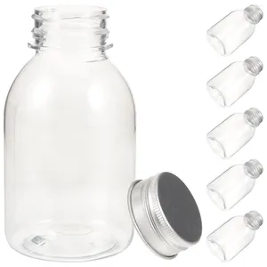 Lagringsflaskor 6 st Rensa vattenflaska påfyllningsbara drycker Juice Feeding S mini återanvändbar aluminium