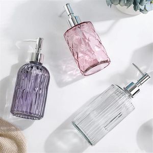 Dispermato di sapone liquido in vetro ricarica bottiglie vuote per shampoo lavaggio a mano crema di lozione nordica sotto-bottiglia