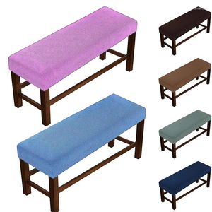 Stol täcker 1 bit lång bänk täcke elastisk fotpall soffa stretch fotstöd polyester fiber för hemmet vardagsrum