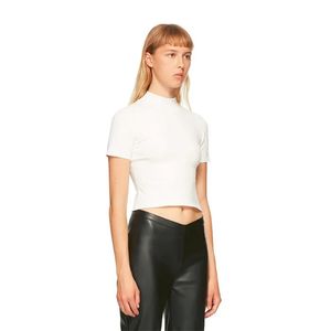 Maglietta a manica corta a mezz'alta donna femminile primaverili di lettere autunnali da gioco basi top top top top slim tees mujer