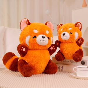 Cartoon Red енот кукол молодежь метаморфоза плюшевый игрушечный бух bear Bear Coll Comfort Doll Panda