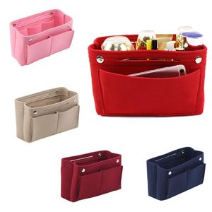 Multifunction Women Felt Insert Bag Makeup Cosmetic Bags Travel Inner Purse Portable Handbag Storage bag Organizer Insert 240510