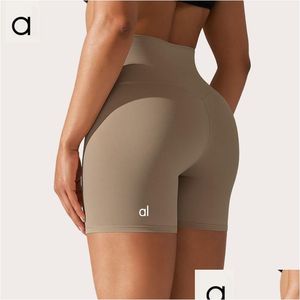 Yoga Outfit Al0 -001 Women Shorts Lalign Leggings Outfits Lady Sports Triple Ladies Pants Exercise Fitness Wear Girls Running Gym Slim Otwsj