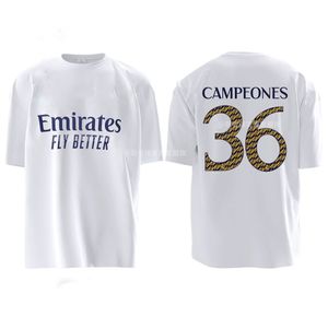 36 Meisterschaften Ligas 14 Euro League Real Madrids Jubiläum Hemd Fußball Finale London Paris Soccer Jersey Camiseta de Futbol Shirt