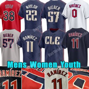 2024 City Connect Jose Ramirez Custom Baseball Jersey Josh Naylor Brayan Rocchio Cleveland Steven Kwan Guardians Andres Gimenez Shane Bieber Bo Triston McKenzie