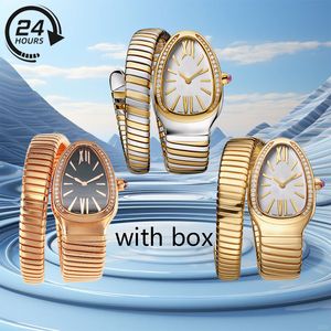 Bvlg High Quality Three ES Womens Quartz Watch Watches Metal Strap Top Brand Serpentine Wristwatch Fashion Accessorie273Z
