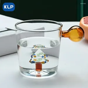 Kieliszki do wina KLP 1PCS Clear Kielisz się Szczęśliwym Szczęśliwym Picie choinki można użyć na imprezę codziennie i prezentowi dając 300 ml