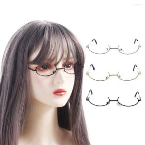 Sunglasses Frames 1 Pc Vintage Unisex Glasses Frame Fashion Korean Oval No Lens Optical Spectacles Female Male Cosplay Pography Decoration