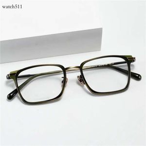 Optyczne okulary dla mężczyzn kobiety retro designerka gms-632ts mody szklanki mody szklanki tytanowej rama szczegółowa elastyczność kwadratowa płyta przeciwblasowa płyta obiektywu światła z