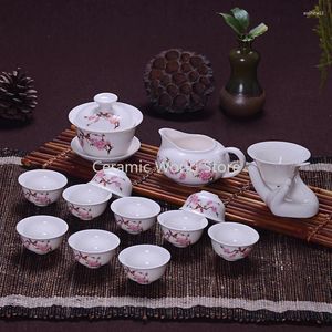 Teaware Sets 14 Pcs Travel Tea Chinese Portable Ceramic Bone China Teaset Gaiwan Teacup Porcelain Cup The Teapot Set