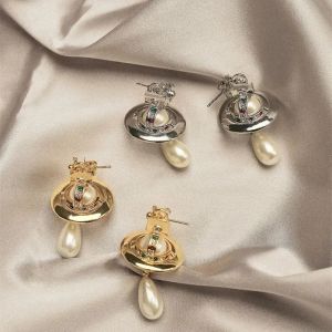 Design Planet Pearl Earrings Pendant Saturn Pearl Stud Light Luxury Style Womens örhängen älskar med original smycken 2024 Nytt mode