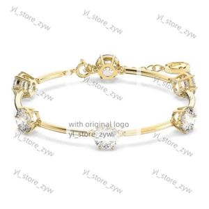 Swarovskis Bracciale designer gioielli di qualità originale Bracciale semplice per donne per donne che usano elementi bracciale cristallino per il temperamento delle donne 94be