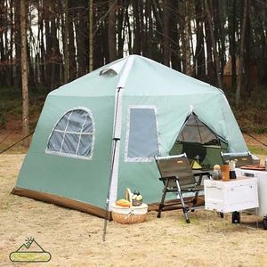Tendas e abrigos Equipamento de acampamento Tenda inflável ao ar livre ferramentas pequenas telhado pop-up Party de luxo à prova d'água Oxford ClothQ240511