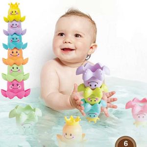 Sandspiel Wasser Spaß 1 Stück Kinder Ozean Leben Oktopus Stacking Cup Badezimmer Spielzeug Kinderspiele Ausbildung Süßes Cartoon Bad Kinderbad Toyl2405