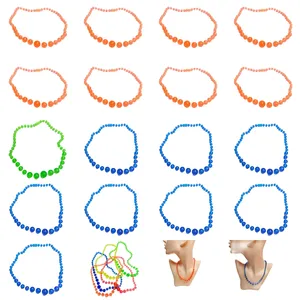 Party Favor 24 Pcs Pearl Beans Necklace Girl Jewelry Cute Home Craft Toys Princess Gift Pinata Fillers Favors Novelty Bag Gag