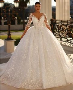 وصول جديد فستان الزفاف 2024 V-Neck 3D الدانتيل الدانتر