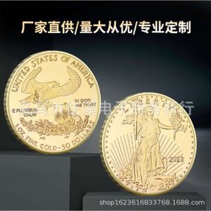 2023 US Gold e Sier Statue of Liberty Eagle Ocean Commemorative Coin