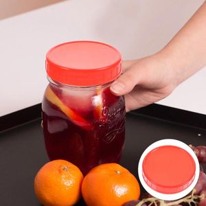 Dinnerware 10 Pcs Big Mouth Canning Supplies Kitchen Bottle Covers Plastic Mason Jar Drinking Lids