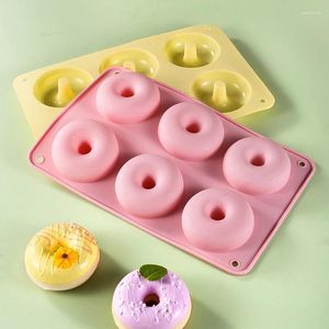 Выпечка формы 1pc 6cavitiets Donut Cake Силиконовые формы DIY Кухонные плесени поднос для изготовления аксессуаров декора